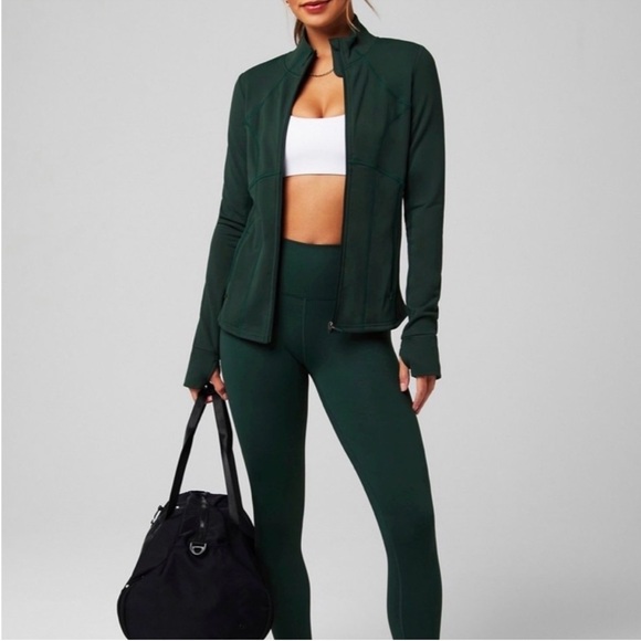 NWT Fabletics Cold Weather Full Zip Jacket in Everpine | S - Picture 2 of 6